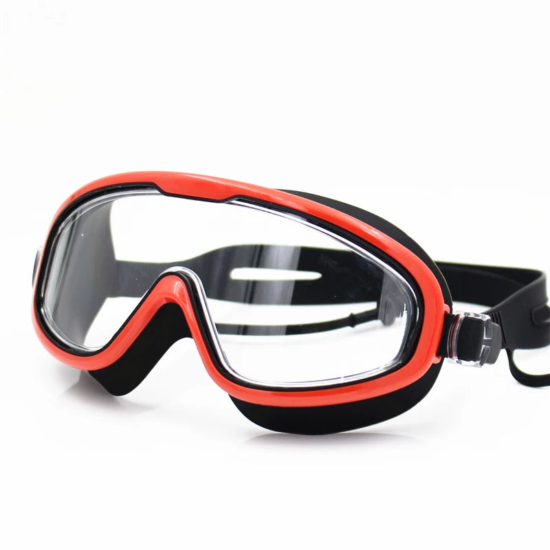 Big frame Professional Swimming Waterproof soft silicone glasses swim Eyewear Anti-Fog UV men women goggles for men women