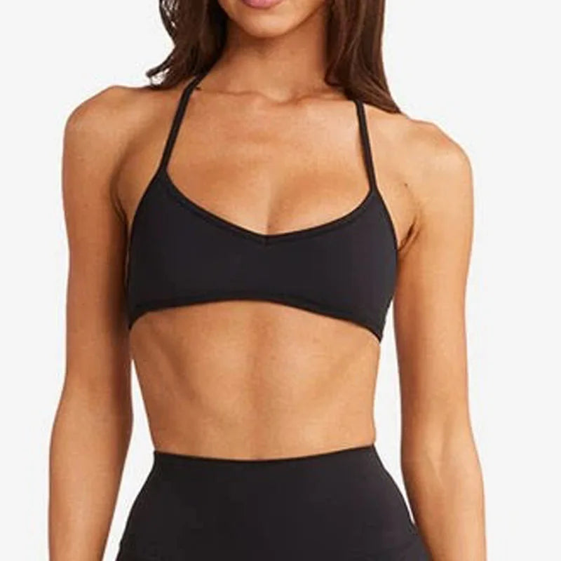 Women's Halter Sports Bra Top Push Up Fitness Bra Yoga Gym Workout Bra Fitness Top Sports Breathable Bra XP37