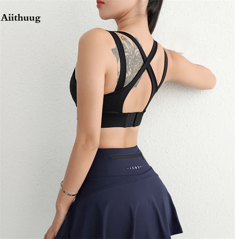 Aiithuug Bounce Control Bra Sports Bras Push Up Women Yoga Bras Push Up Sports Bras Fitness Crop Tops Gym Workout Active Wear