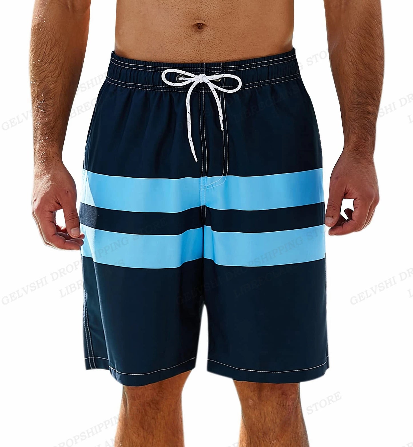 Men's Swimming Shorts Stripe 3d Surfing Board Short Kids Beach Shorts Men Swim Trunks Masculina Sports Fitness Pants Boy Briefs
