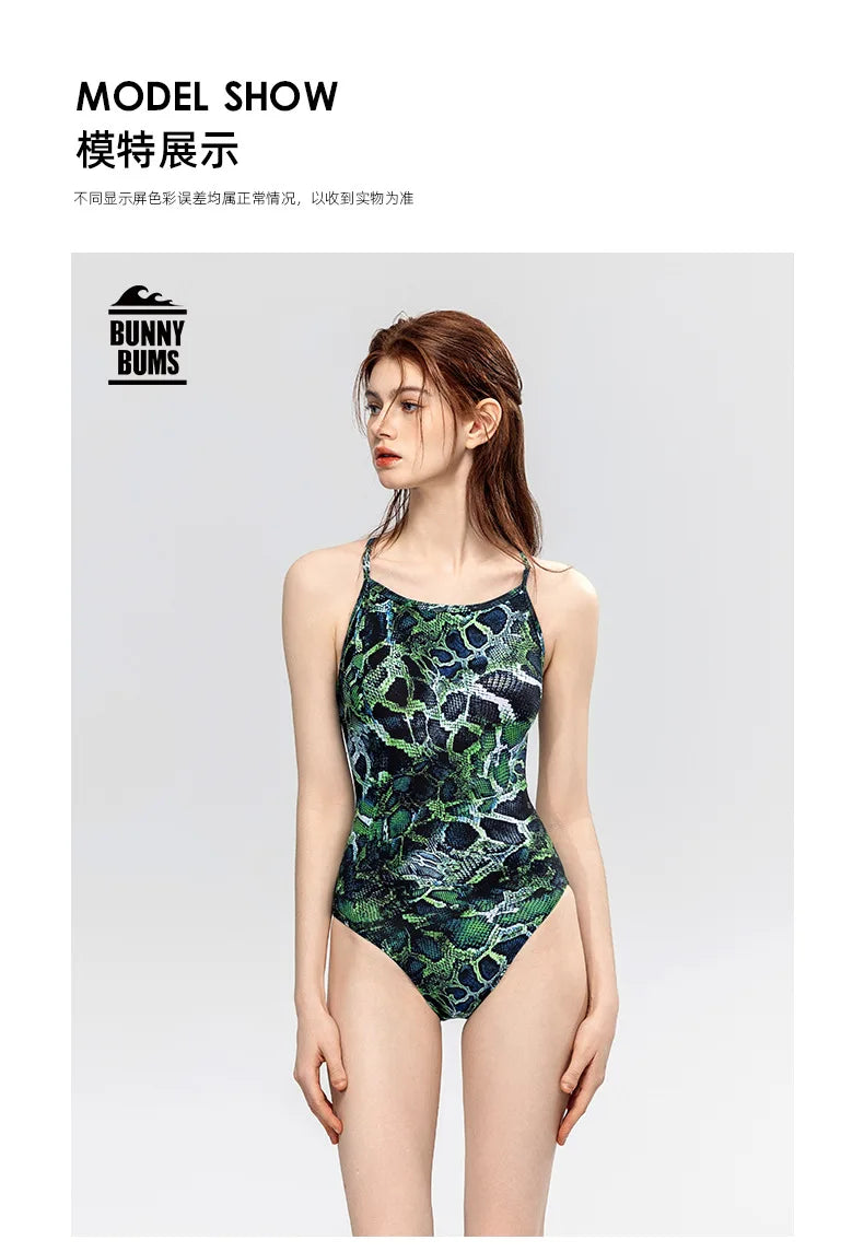 5 Designs Women Professional One-Piece Swimsuit Swimwear