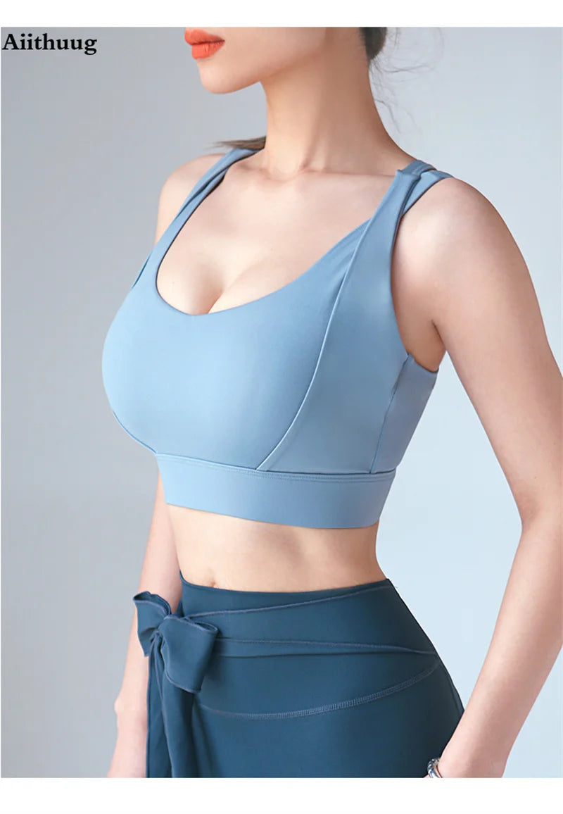 Aiithuug Bounce Control Bra Sports Bras Push Up Women Yoga Bras Push Up Sports Bras Fitness Crop Tops Gym Workout Active Wear