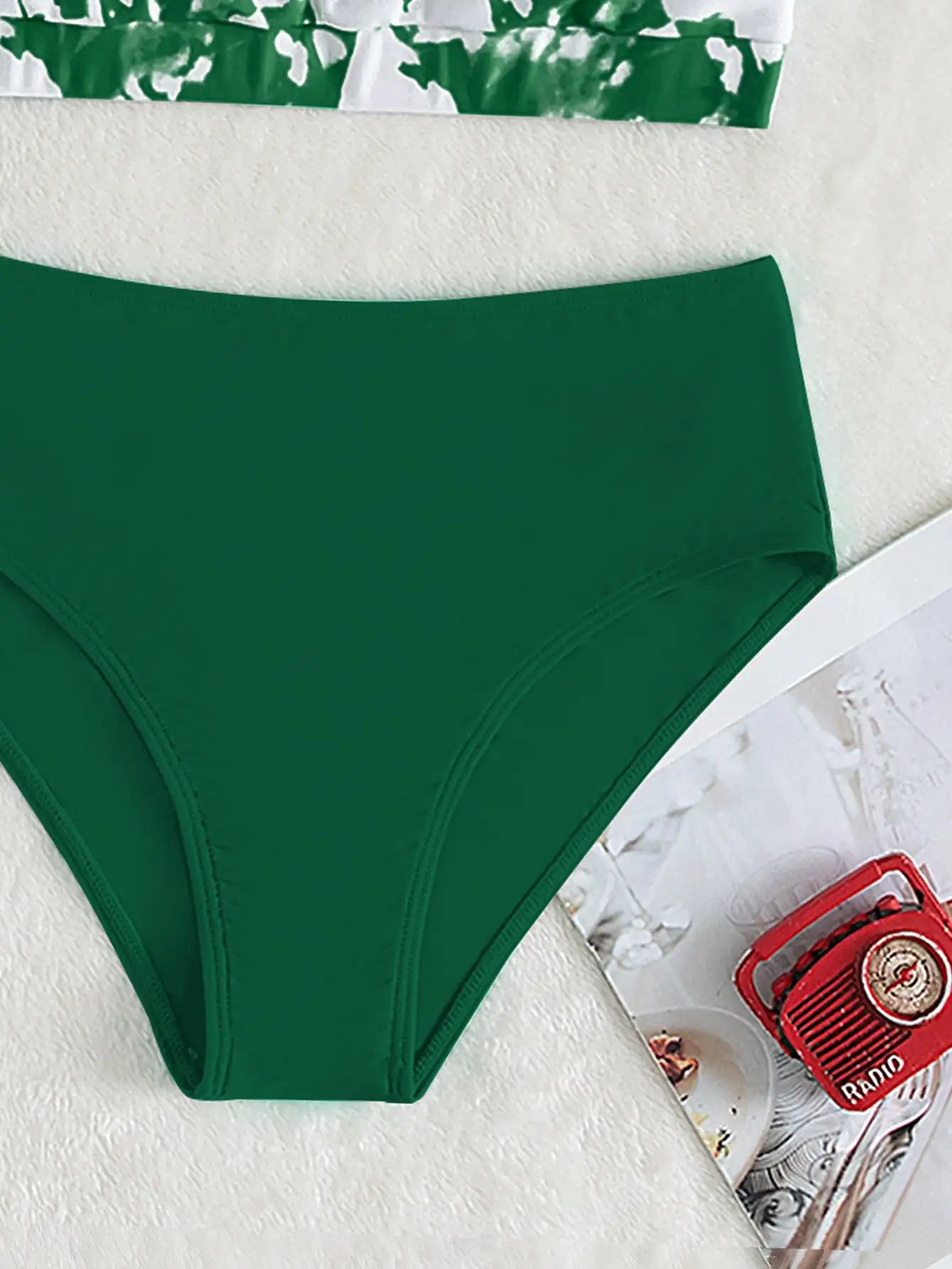 High Waist Bikini Women High Neck Swimsuit Printed Swimwear Female Padded Beachwear Bathers Bathing Swimming Swim Suit