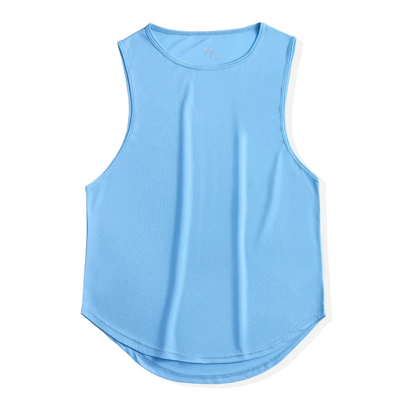 Men's Quick-Drying Sport T-shirt for Fitness and Marathon Workout Sleeveless Basketball Vest Loose Running Tank Top