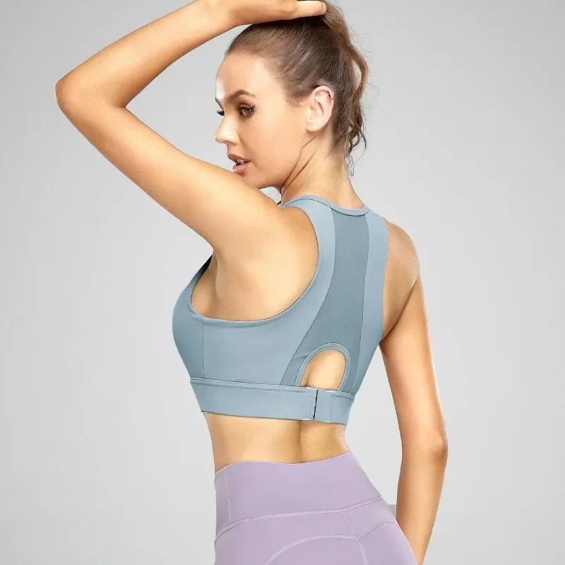 PofyBofy Bounce Control Running Crop Bra Shockproof Yoga Crop Top Running Crops Build-in Sports Crops Gym Bras Fitness Active