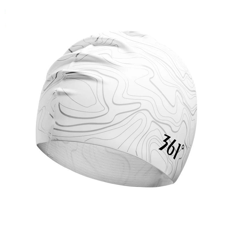 Brand Women Men Silicone Swimming Cap Stripe Printed Water Caps Bathing Hat Swim Pool Accessories for Adults