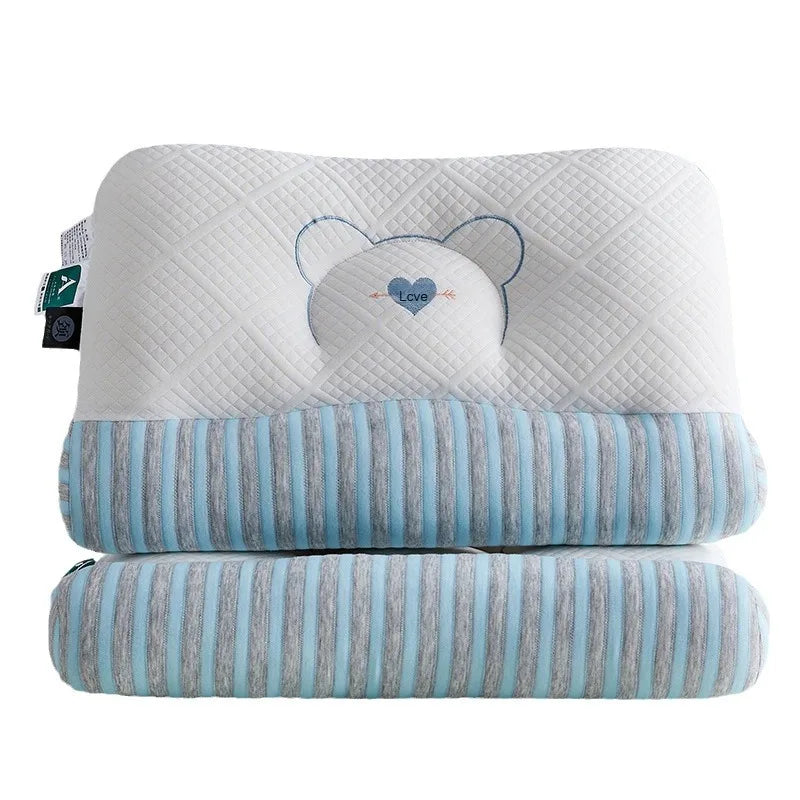 Adult Neck Pillow Feather Velvet Pillow Core Whole Head Traction Partition High Elastic Pillow Core Homestay Hotel Special Pillow