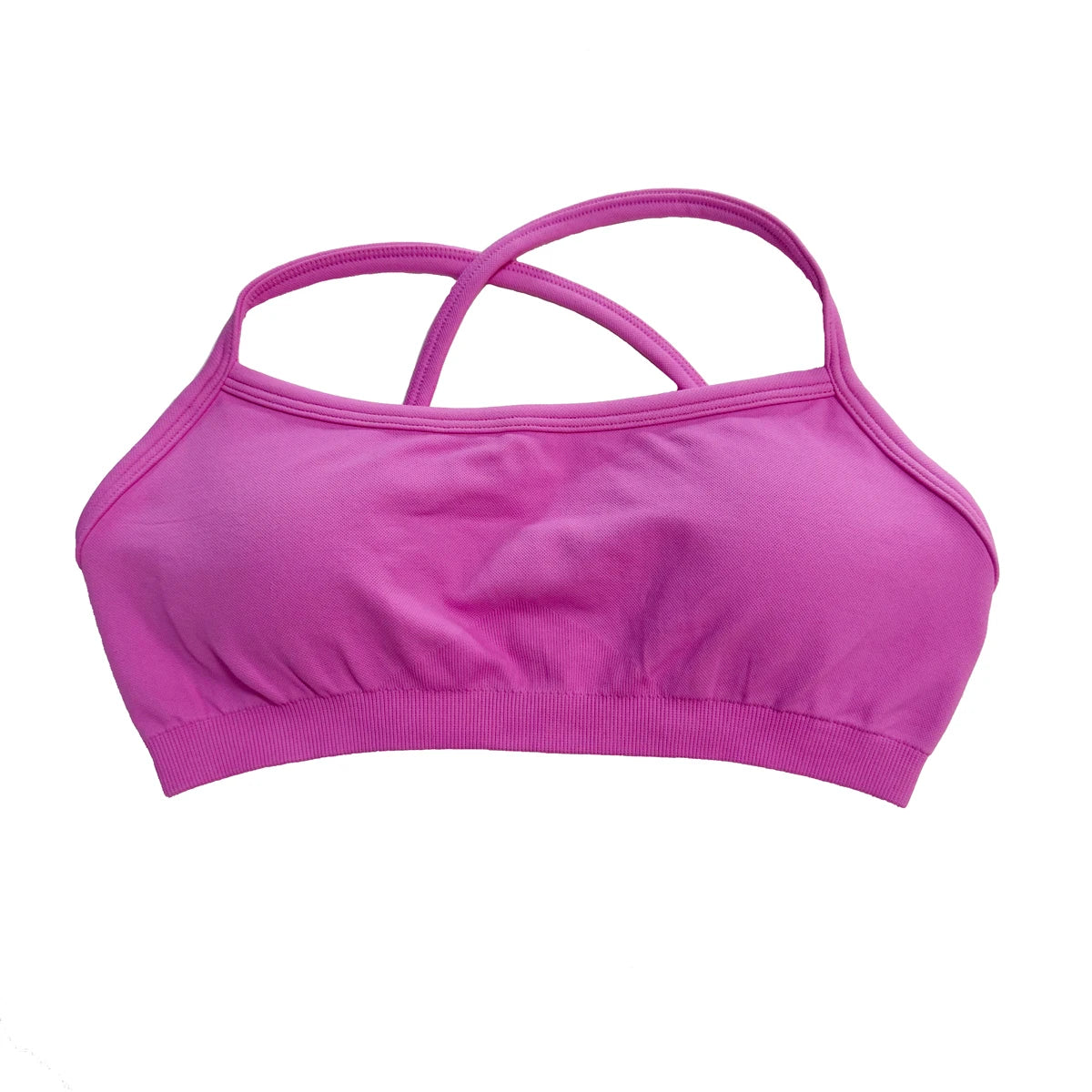 Adjustable Straps Crop Top For Women Open Back Yoga Top Bra Stretchy Gym Crop Top with Light Support Workout Sports Bra