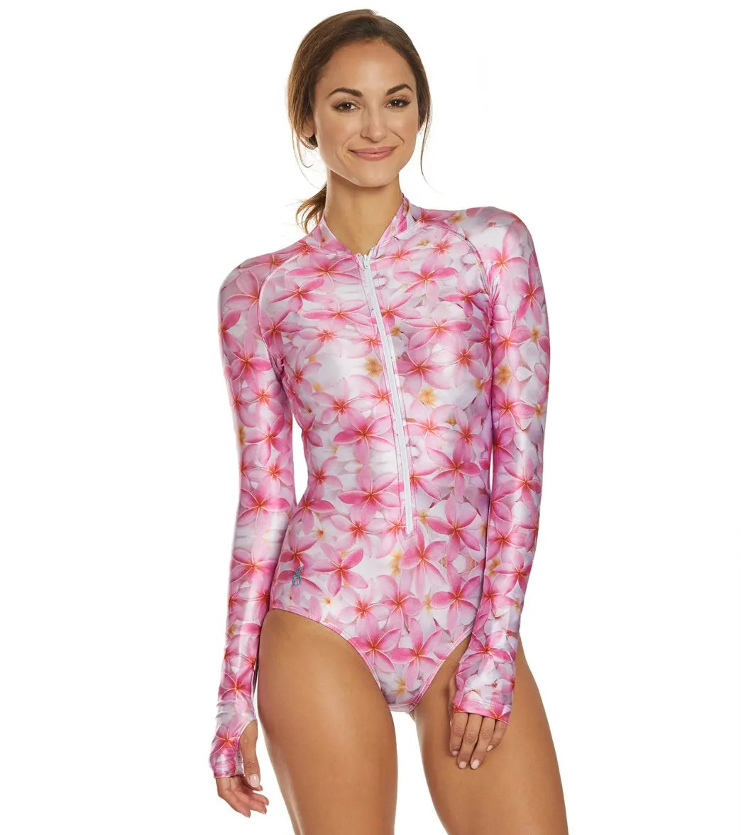 Slipins Long Sleeve Swimsuit Summer Beach Surf Front Zipper Leisure Swimwear Female Swimming Comfort Surf Swimwear