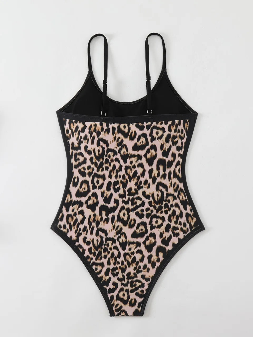 Leopard Print Swimsuit Women One Piece Strappy Swimwear Female Monokini Bathing Swimming Suit Padded Beachwear