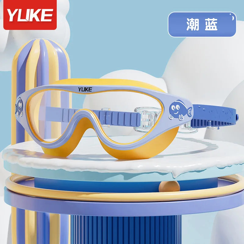 Children's Swimming Goggles Waterproof Anti-fog HD Diving Goggle Transparent Large Frame Professional Swimming Glasses Equipment