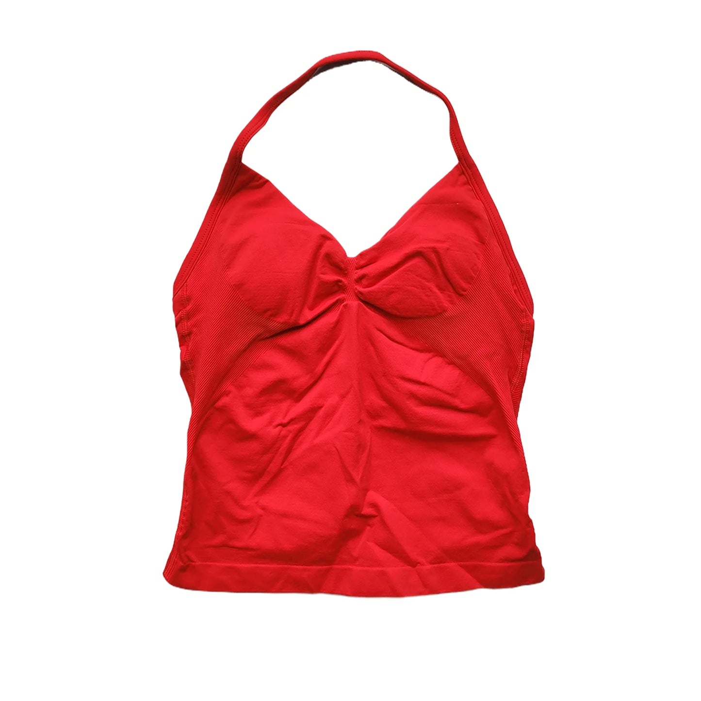 Longline Strappy Gym Top Backless Gym Clothes Women Scrunch Built-in Bra With Removable Cups Yoga Tank Tops