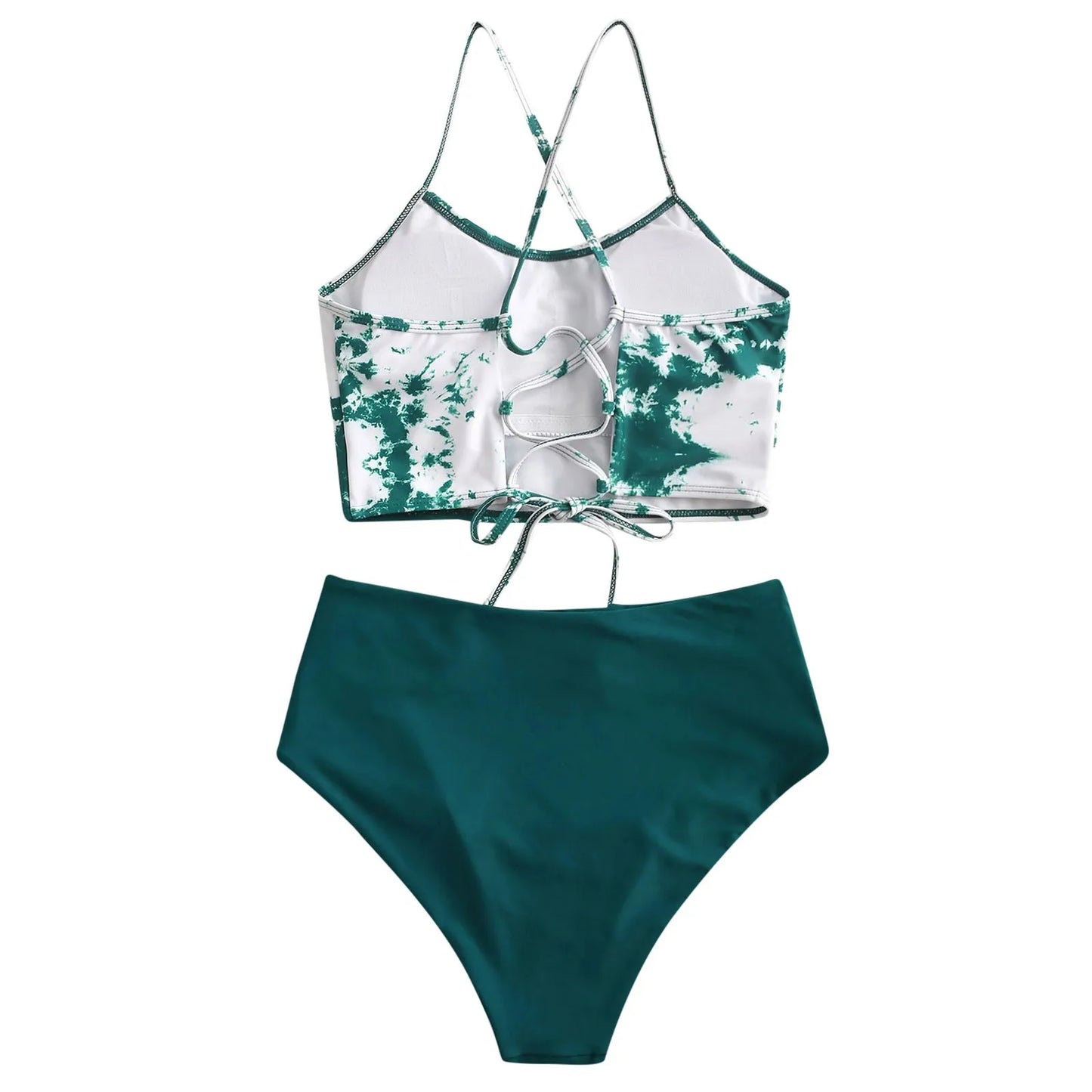 Women's Bikini Swimsuit Sunflower Swimwear Set Swimsuit Tie-dye Two Push-Up Print Piece Swimwear Ruffle Bikini Top