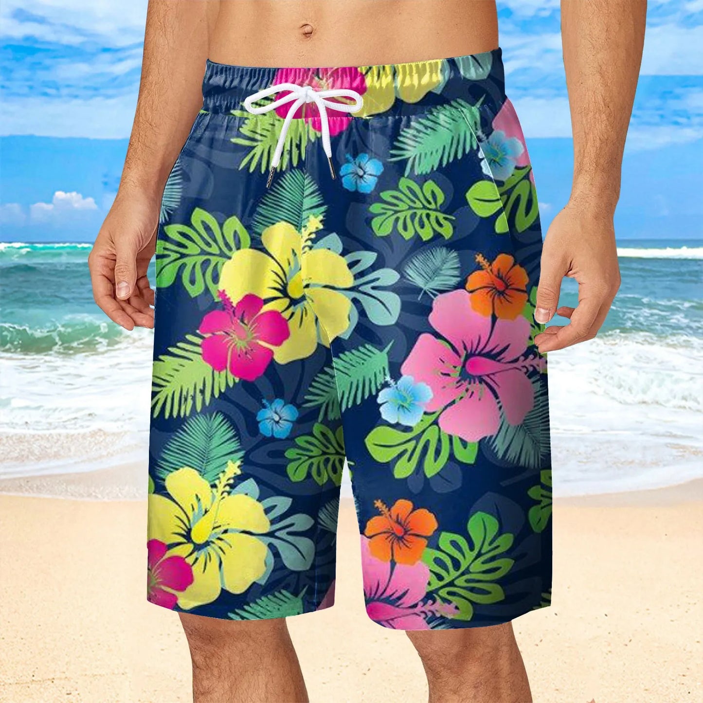 Mens Hawaii Beach Shorts Surf Board Sportwear Vacation Pants Boy Short Summer Cool Ventilate Clothing