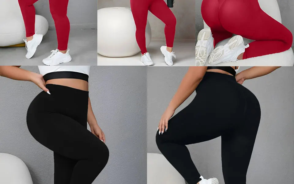 Plus Size Four-Way Stretch Hip-Covering High-Elastic Sports Yoga Fitness Women's High-Waisted Peach Butt Tight-Fitting Quick-Drying Slimming Look Seamless Pants