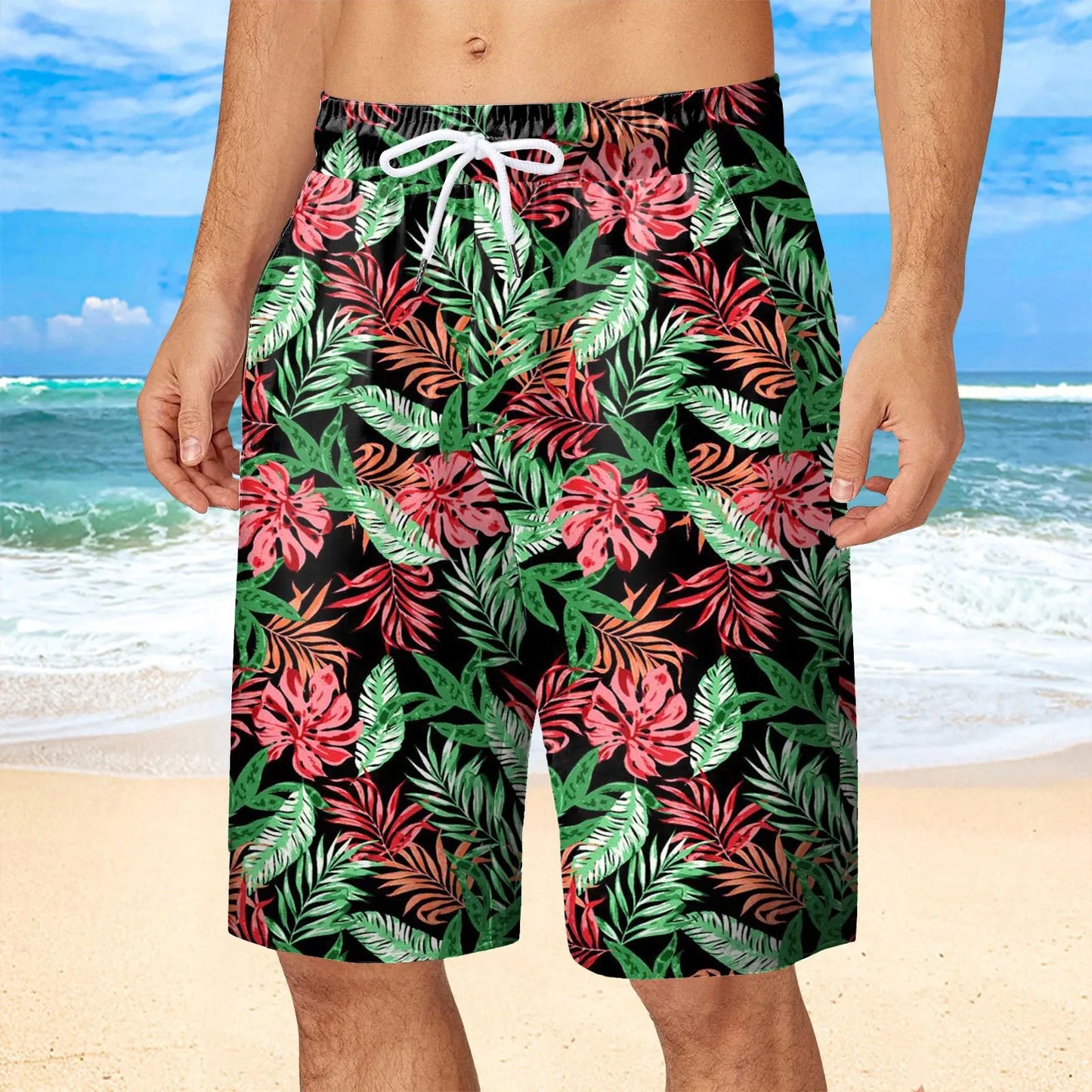 Mens Hawaii Beach Shorts Surf Board Sportwear Vacation Pants Boy Short Summer Cool Ventilate Clothing