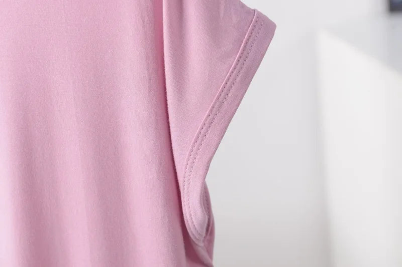 Plus size Summer women's Tshirt O-Neck Modal Loose T-shirt Solid color Simple Tee Tops XL to 8XL Bottoming Tshirts all match