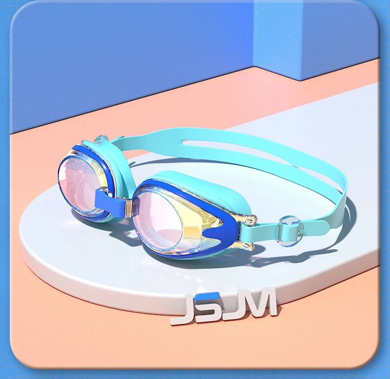 Children Swimming Goggles Anti-Fog Anti-UV Swimming Goggles Silicone Adjustable Professional Swimming Goggles Unisex