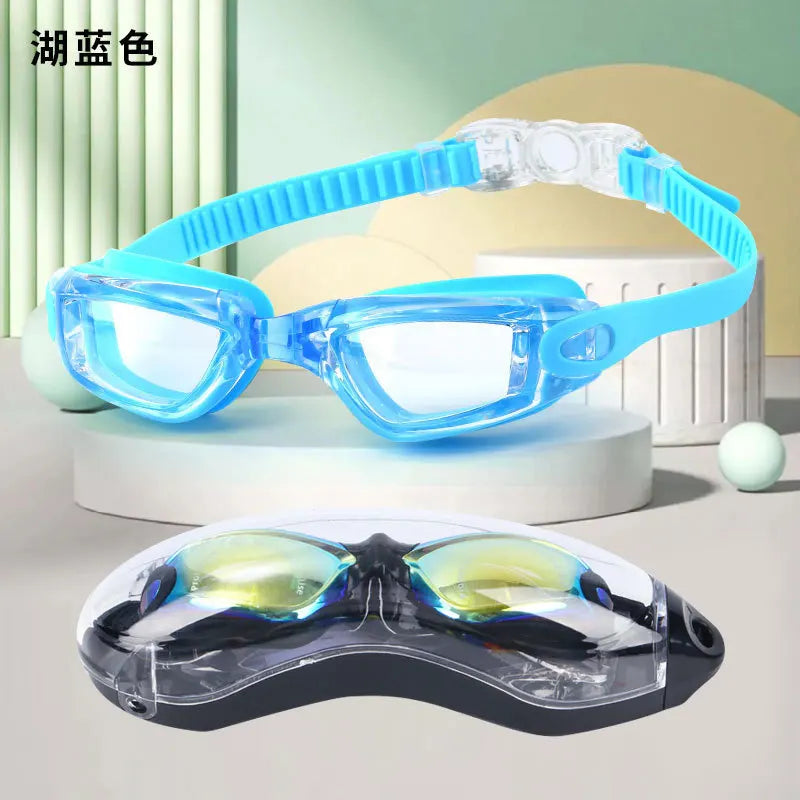 Special Goggles For Water Swimming Children'S Large Frame Waterproof And Anti-Fog High-Definition Silicone Swimming Goggles