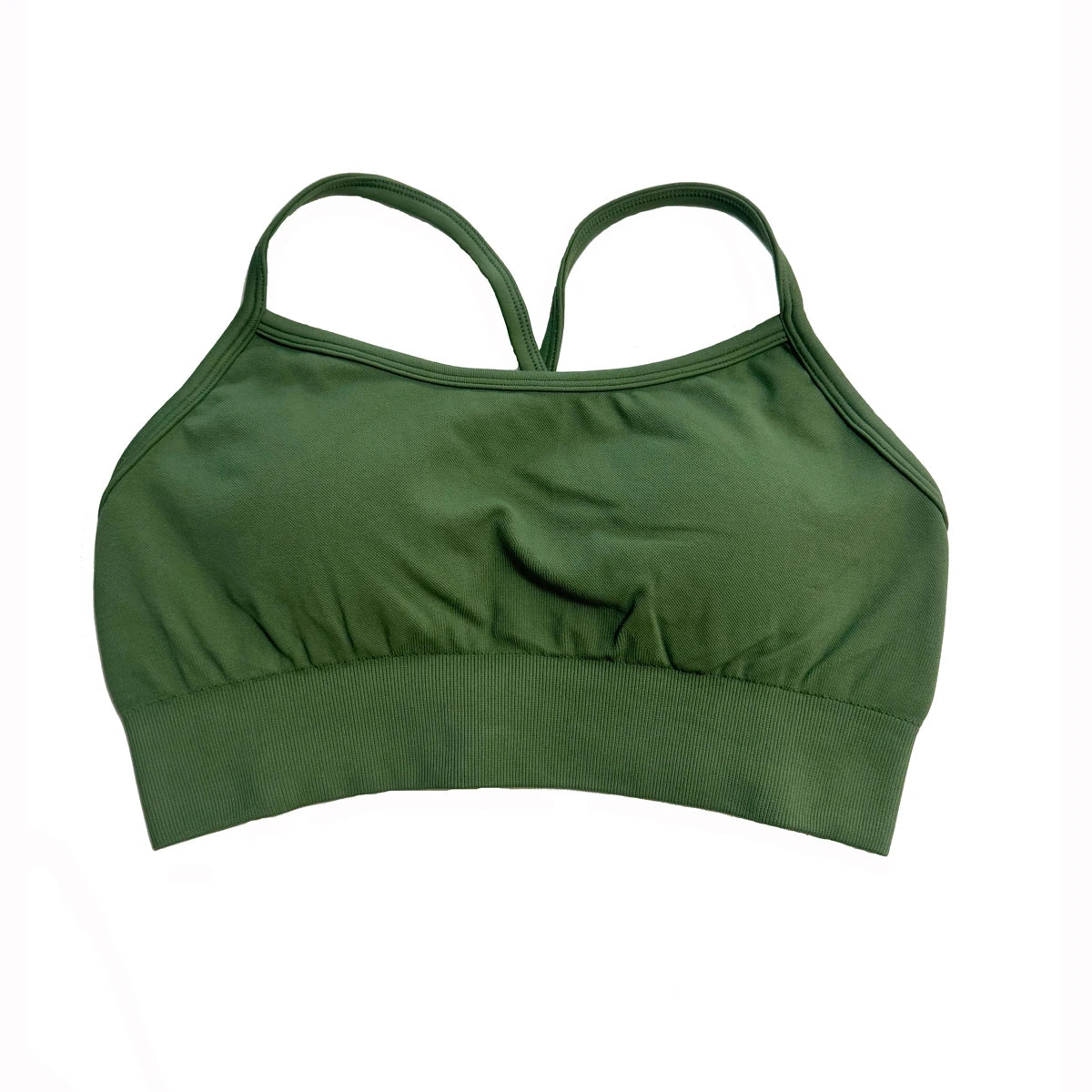 Strappy Backless Sports Bra for Women Backless Yoga Top Medium Support Strappy Gym Crop Top Stretchy Fitness Sports Top