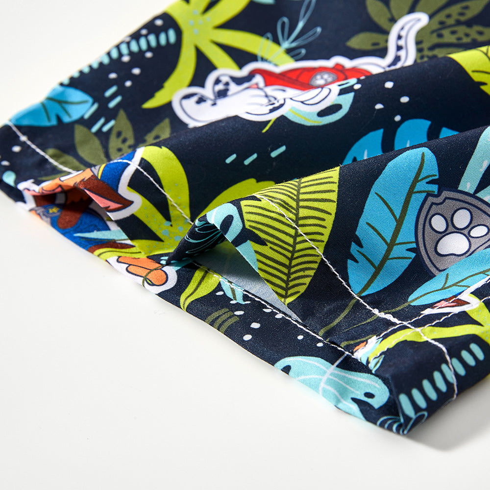 5-14Years Boys Cartoon Swimming Trunks Teen Boys Soft Beach Pants Holiday College Children's Beach Shorts