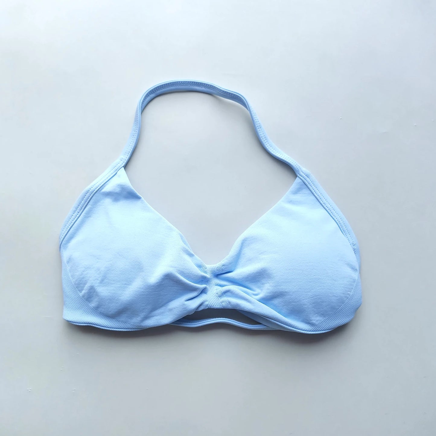 Sports Bra Strappy Backless Yoga Gym Bra Removable Cups Women Workout Clothing Gym Halter Sport Bras Yoga Tank Wrap Top