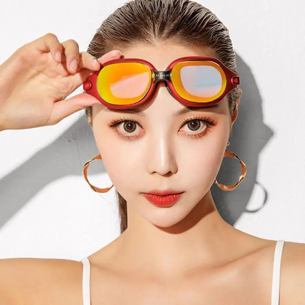 Swimming Glasses Big-frame Diving Glasses UV Protect Chic Fashion Men Women Swim Goggles Swimglasses for Water Sports