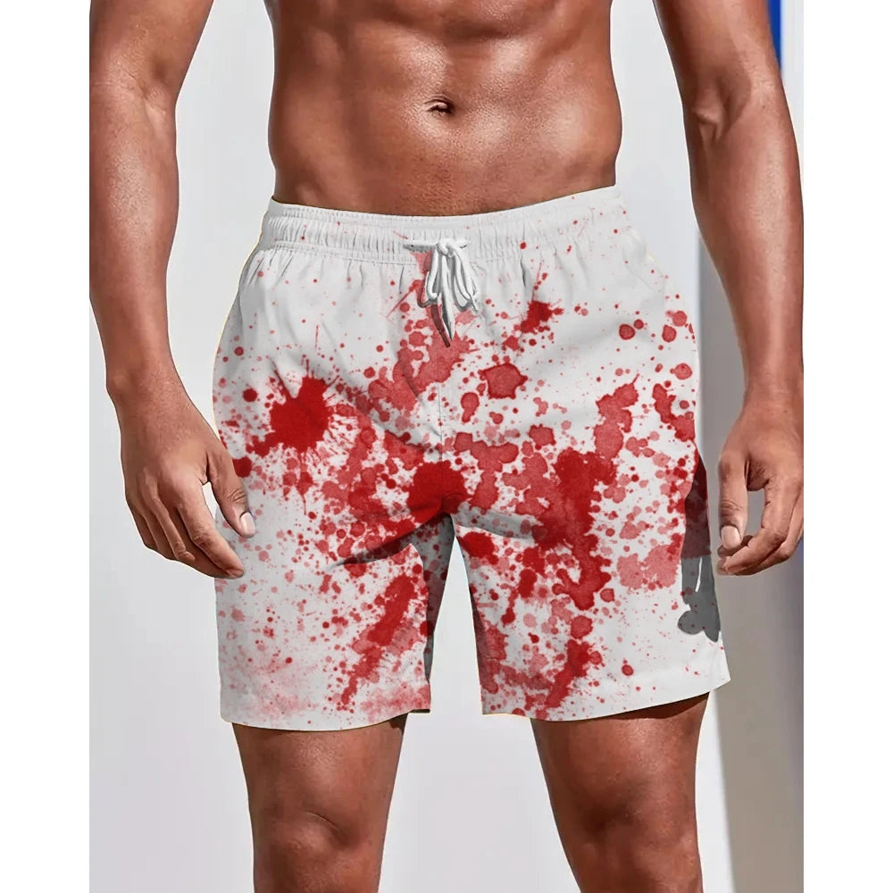 Summer Seasons Rendering Shorts Graffiti 3D Printing Men's Beach Pants Swimming Comfortable Quick Drying Fashion Youth Loose Men