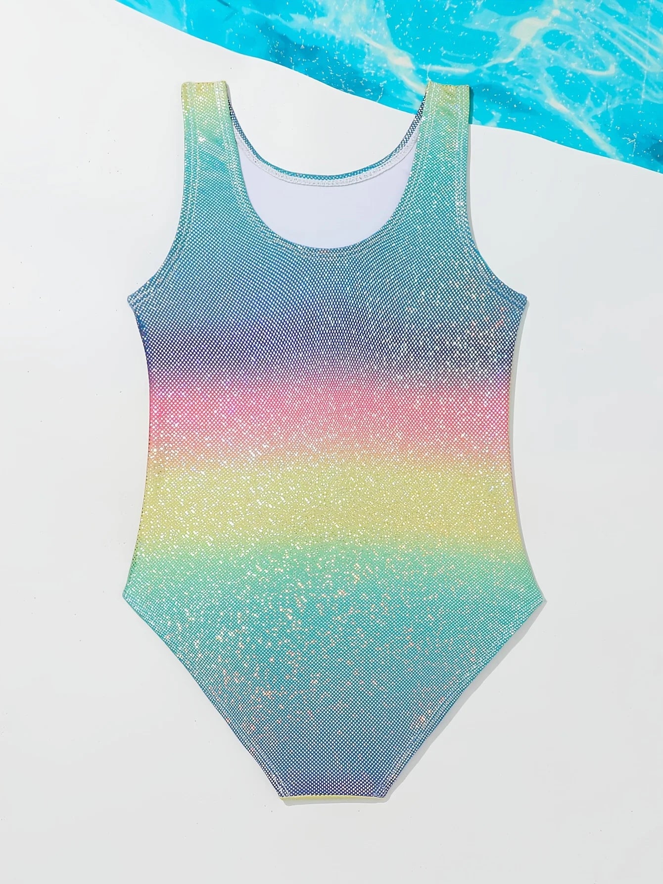Girl's swimsuit Rainbow colour sparkles
