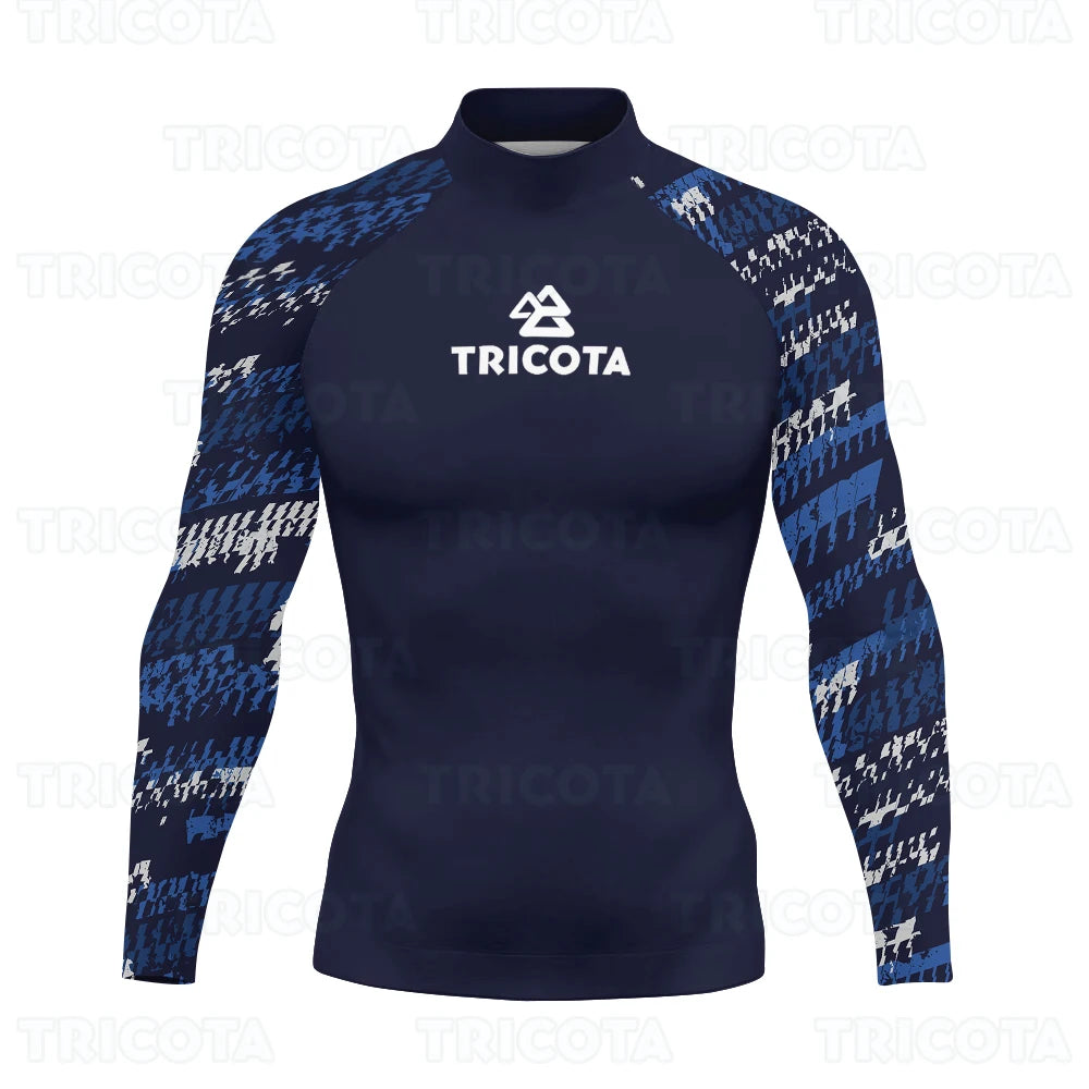 Swimming Rashguard Surfing T-shirts Men Long Sleeve Rash Guard Basic Skins Swimwear UV Protection Beach Diving Surfing Clothing