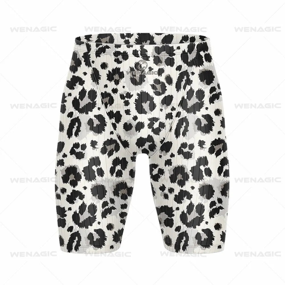 Men's Swimming Jammer Swimwear Endurance Athletic Training Swimsuit Summer Beach Swimming Trunks Diving Surf Tight Shorts