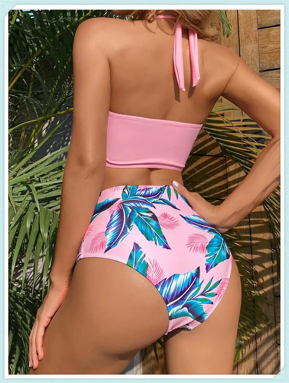 Push Up Swimsuit Women High Waist Bikini Set Butterfly Print Swimwear Female Padded Bathing Suit Swimming Beachwear Summer