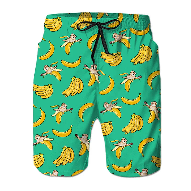 Paint & Animals Design Beach Shorts Pants Swimsuit Tropical 2023 Summer Casual Mens Swim Trunks 3D Print Board Shorts Cool Ice Shorts Pants