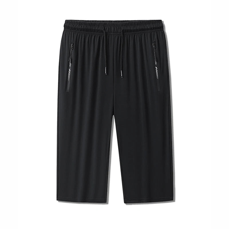Men Casual Shorts Sweatpants Plus Size 3/4 Pants Quater Pants 110-175kg 1XL-7XL Loose Elastic Sport Pants Big Size Men Clothing