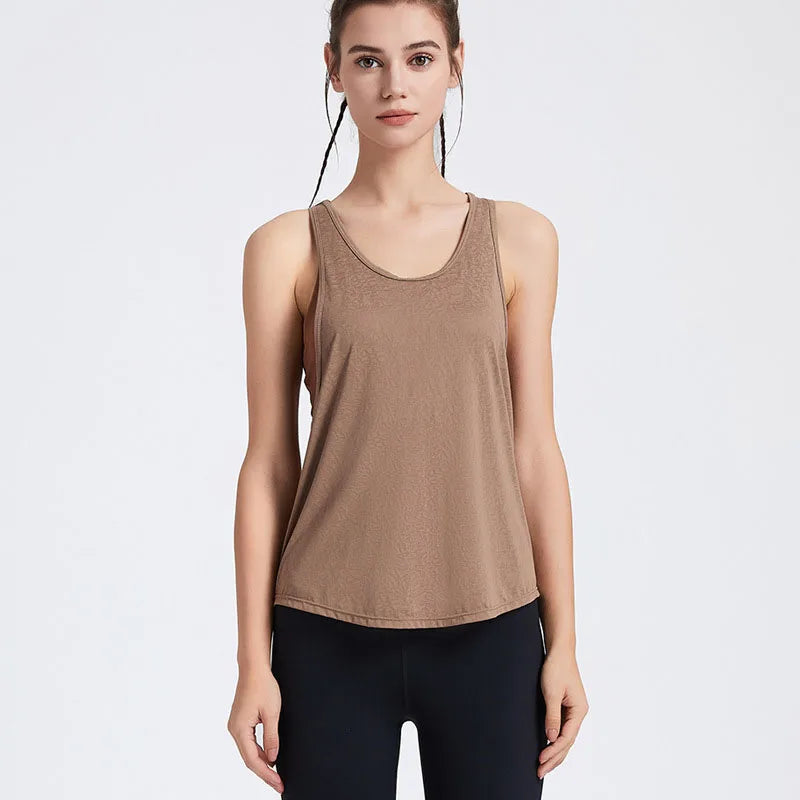 Women Gym Tops Sleeveless Yoga Tops Vest Sports Top Fitness Sport Shirt Gym Yoga Tops Female Yoga T-Shirts Loose
