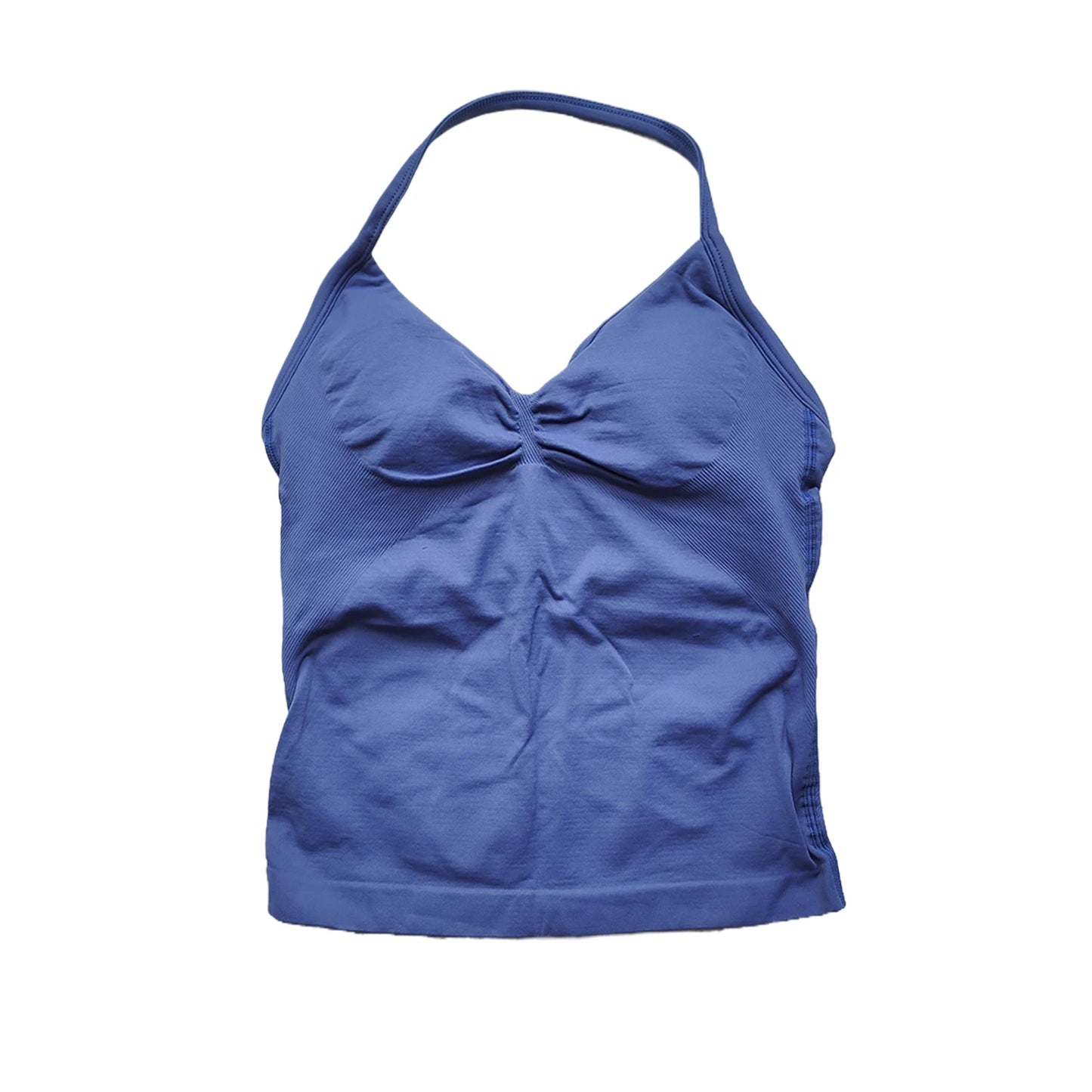 Longline Strappy Gym Top Backless Gym Clothes Women Scrunch Built-in Bra With Removable Cups Yoga Tank Tops