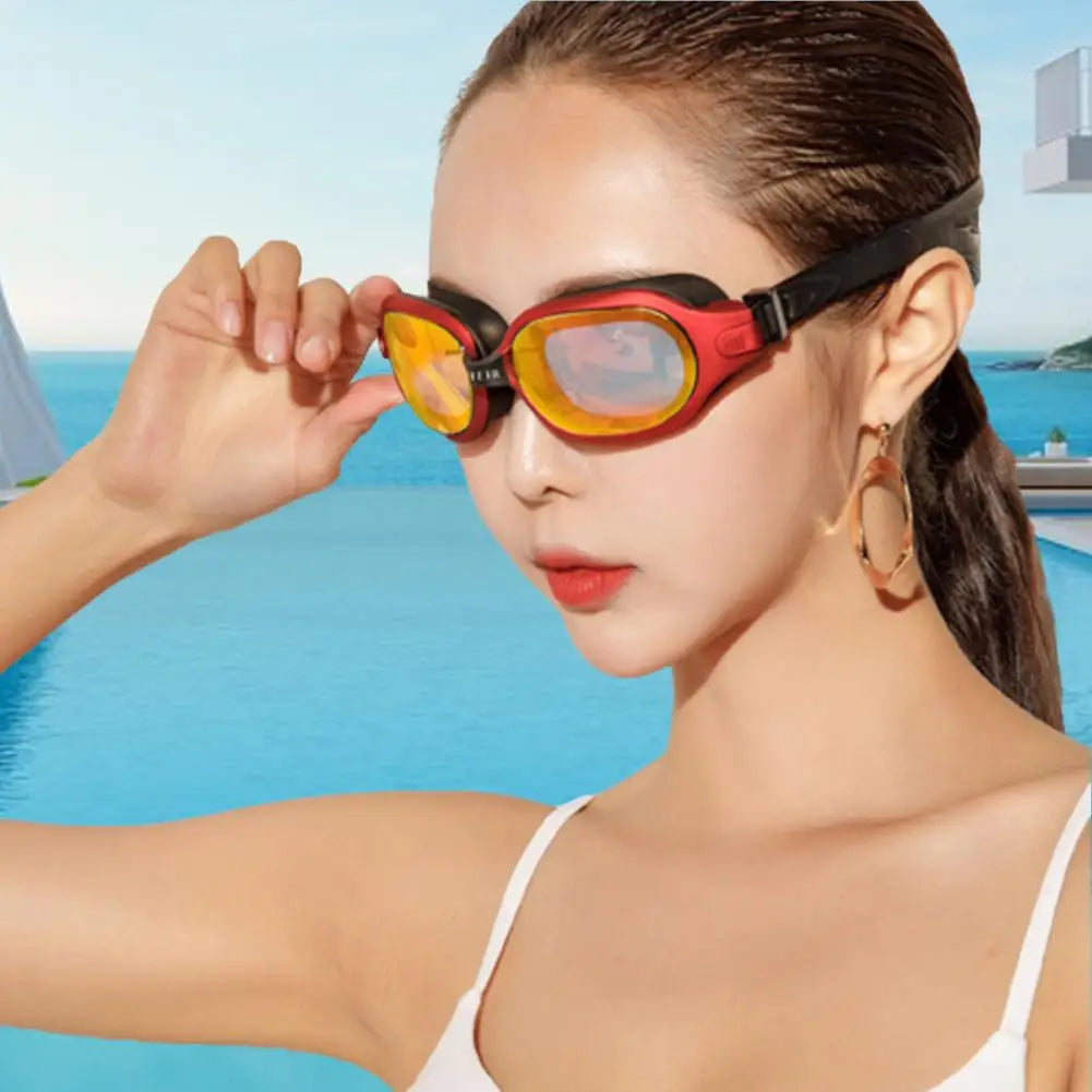 Swimming Glasses Big-frame Diving Glasses UV Protect Chic Fashion Men Women Swim Goggles Swimglasses for Water Sports
