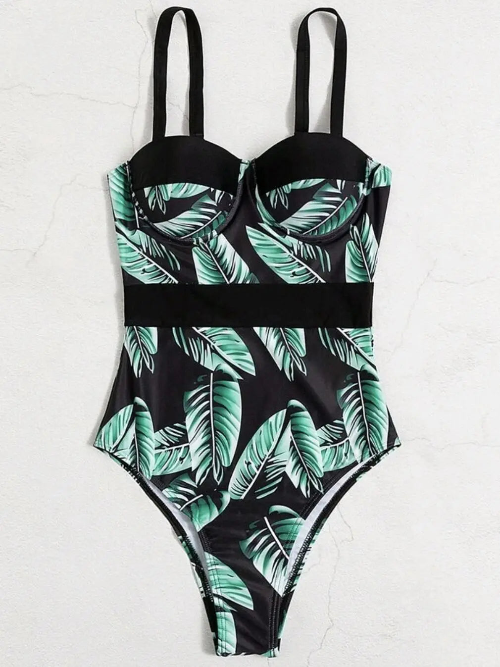 Push Up One Piece Swimsuit Swimwear Women Tropical Printed Bathing Suit Female Swimming Summer Beachwear Summer