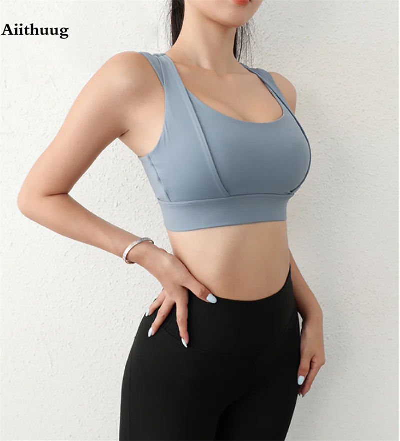 Aiithuug Bounce Control Bra Sports Bras Push Up Women Yoga Bras Push Up Sports Bras Fitness Crop Tops Gym Workout Active Wear