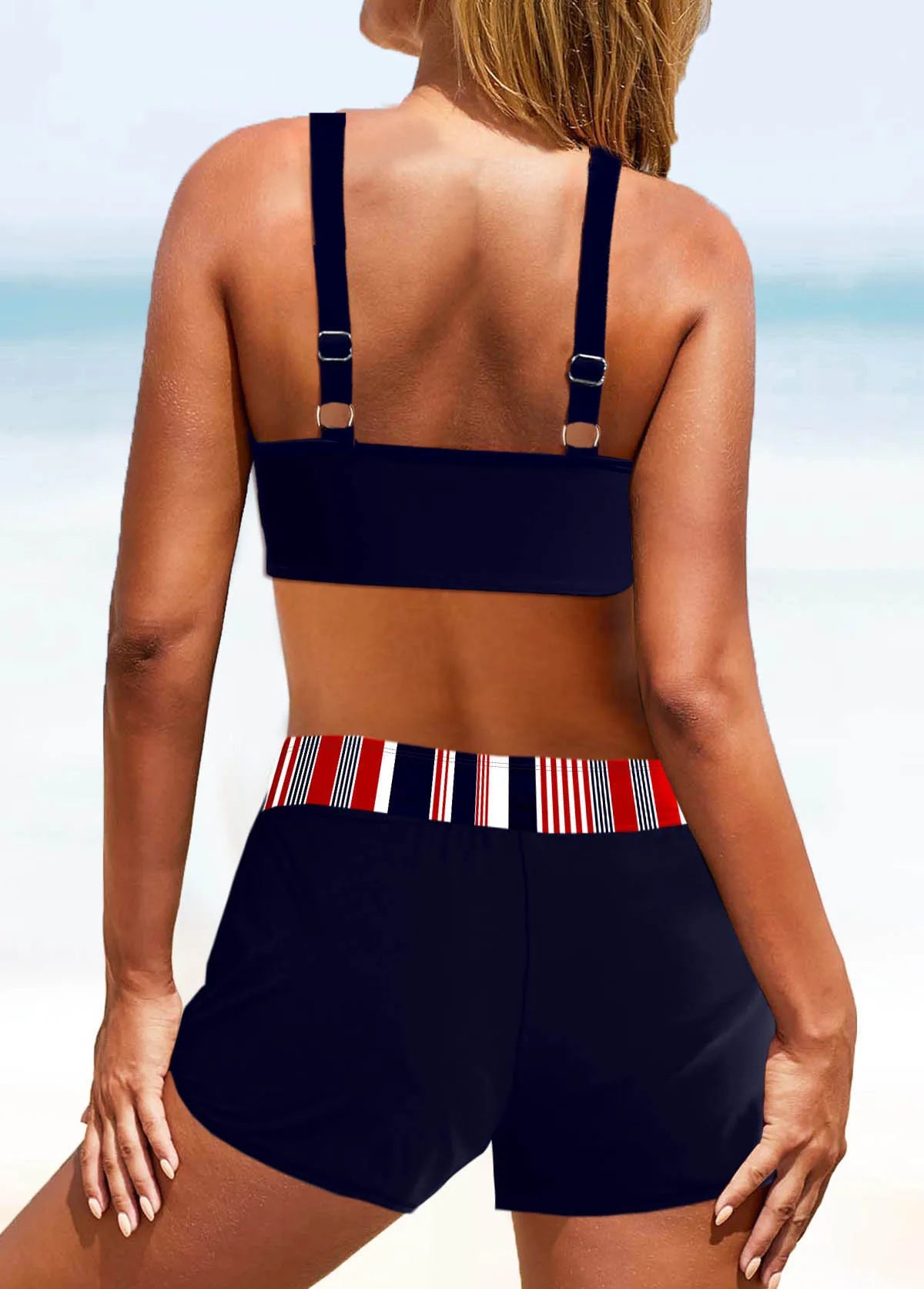 Summer Beach Women's Bikini Two Piece Swimwear Fresh Cashew Print Lace Up Beach Dress S-6XL