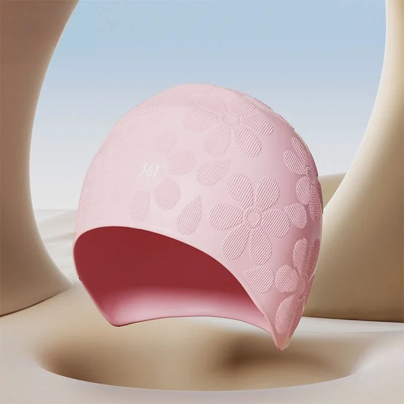 Granular Pattern Silicone Swimming Cap Women Men Non-slip Durable Flexible Pool Swim Hat Bonnet De Natation Femme