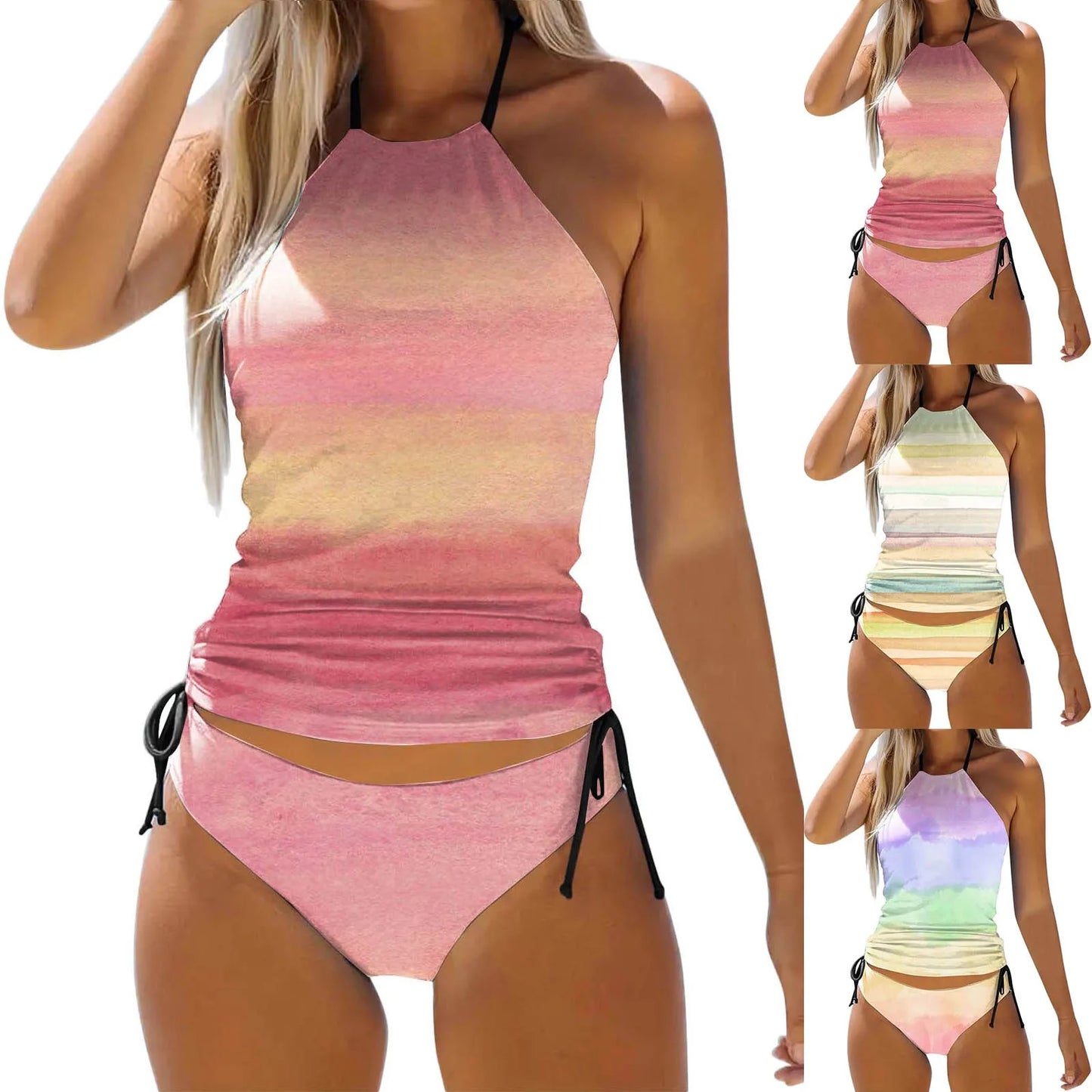 Swimsuits For Women With Shorts Two Piece Women'S Swimwear Tankini 2 Girls Swimming Shorts And Top Swim Shorts And Top For Women