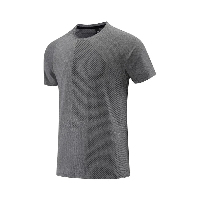 Mermaid Curve Summer Men's Short-sleeved Sports T-shirt Quick-drying Clothes Loose Casual Wear Running Top Fitness Clothes