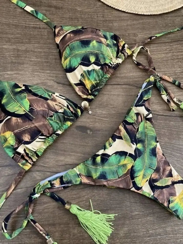 Bikinis Set Women Swimsuit Bandage Two-Piece Swimwear Brazilian Biquínis Beachwear Bathing Suit