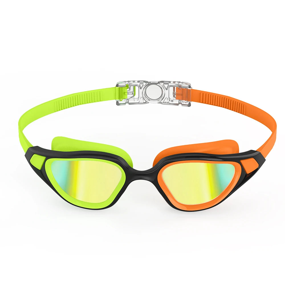Professional Adult Anti-UV Swimming Goggles 180° Panoramic Electroplating Anti-Fog HD Lens Adjustable Silicone Swim Glasses
