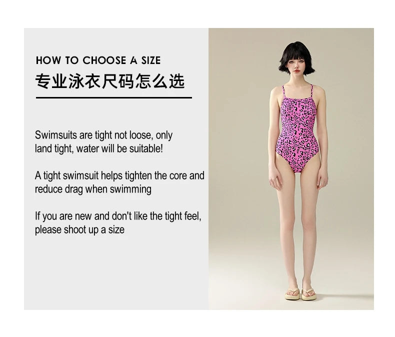 5 Designs Women Professional One-Piece Swimsuit Swimwear