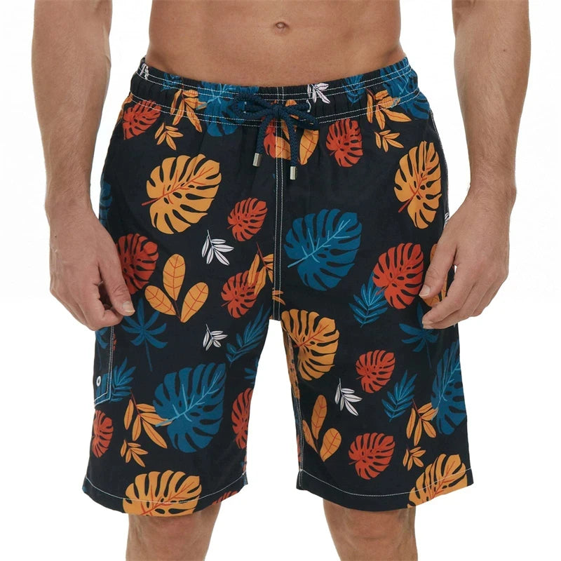 3D Print Casual Fashion Mens Beach Shorts Hawaii Vacation Swim Trunks For Men Floral Short Pants Board Shorts