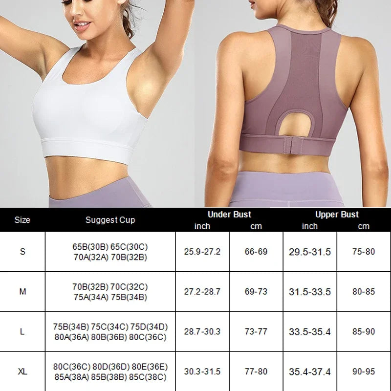 PofyBofy Bounce Control Running Crop Bra Shockproof Yoga Crop Top Running Crops Build-in Sports Crops Gym Bras Fitness Active