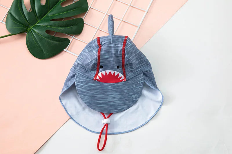 Swimsuit Boys UPF50 Baby Swimwear Shark Dinosaur UV Bathing Suit for Boy 3 Pcs Toddler Surfing Diving Suit Children's Rash Guard