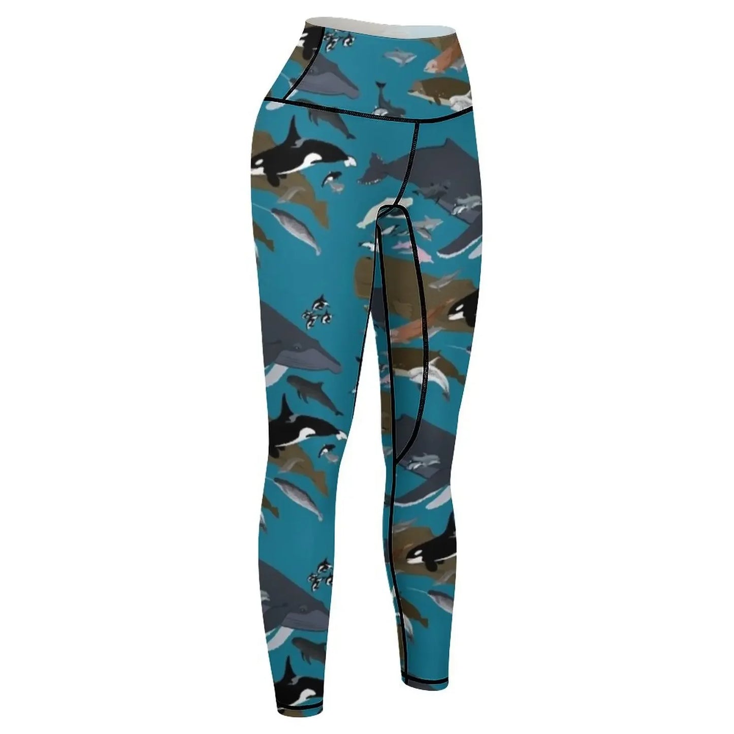 I Am Thankful For Cetaceans Leggings workout clothes for Training pants Women's sportswear Womens Leggings